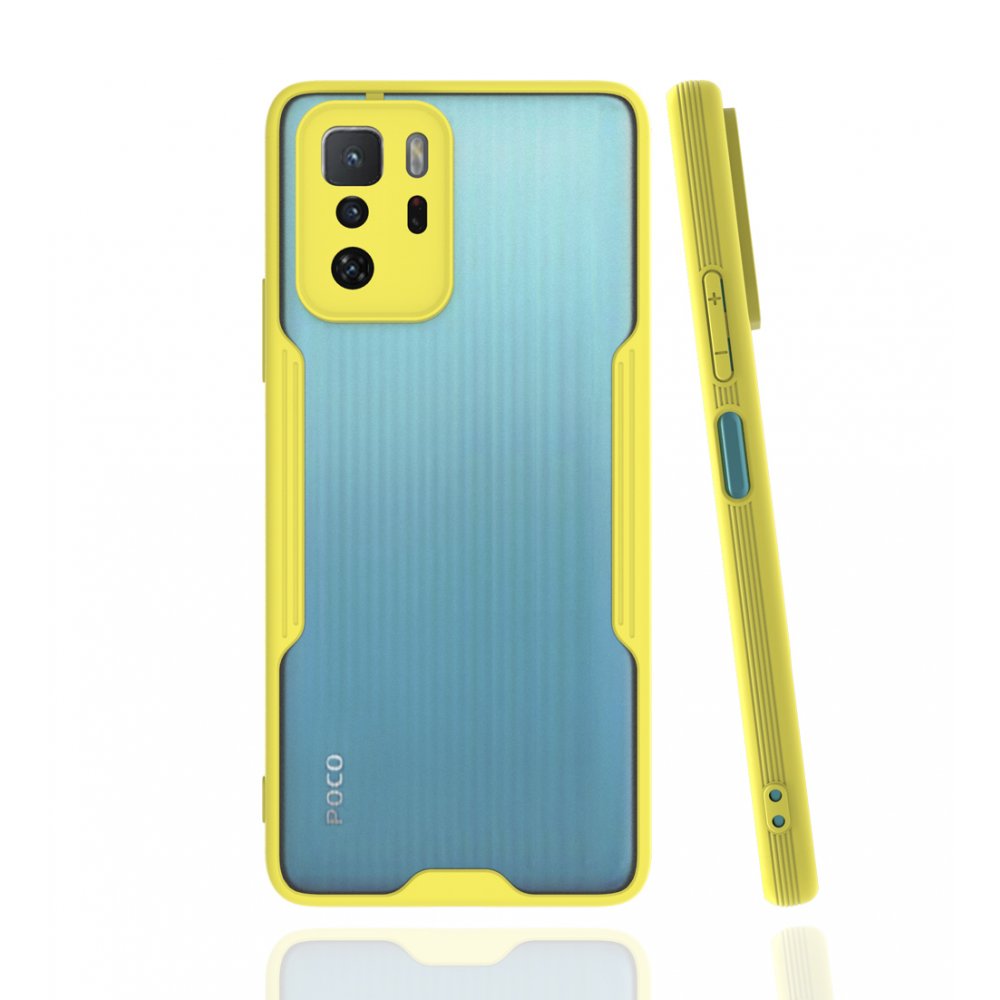  Xiaomi Poco X3 GT Kılıf Platin Silikon - Sarı