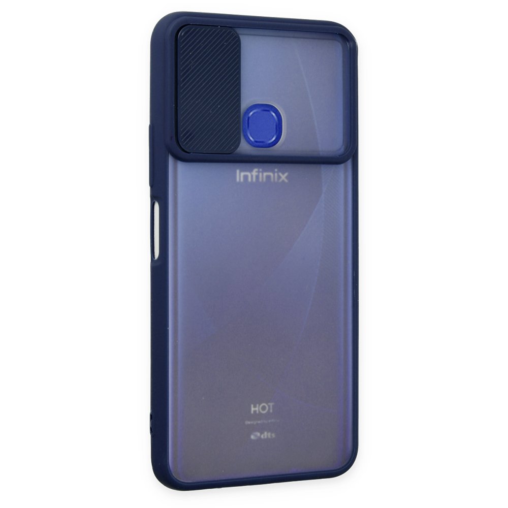 İnfinix Hot 9 Kılıf Palm Buzlu Kamera Sürgülü Silikon - Lacivert İnfinix Hot 9 Kılıf Palm Buzlu Kamera Sürgülü Silikon - Lacivert