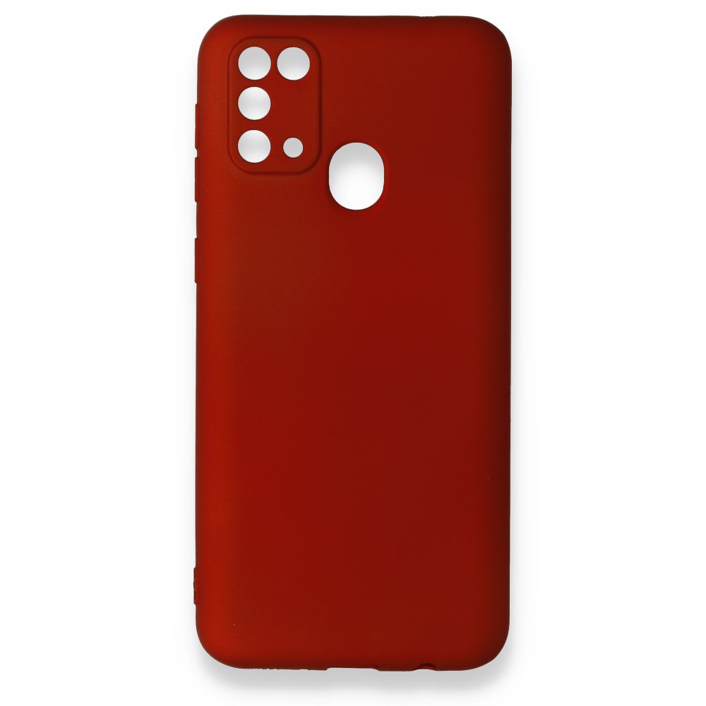  Samsung Galaxy M31 Kılıf First Silikon - Bordo