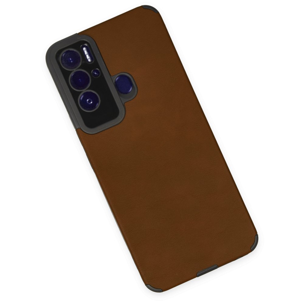 Tecno Pova Neo Kılıf Loop Deri Silikon - Kahverengi Tecno Pova Neo Kılıf Loop Deri Silikon - Kahverengi