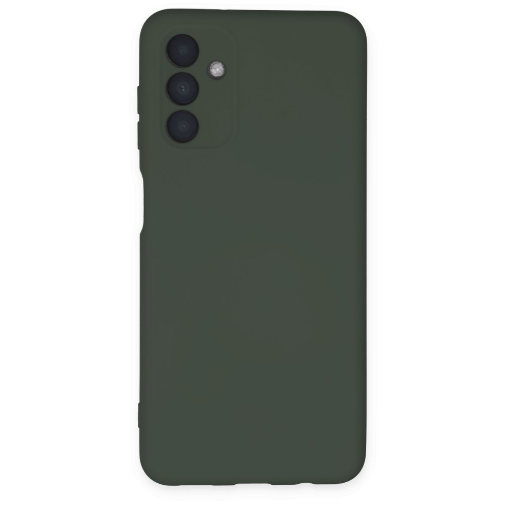  Samsung Galaxy A04S Kılıf Nano içi Kadife Silikon - Koyu Yeşil