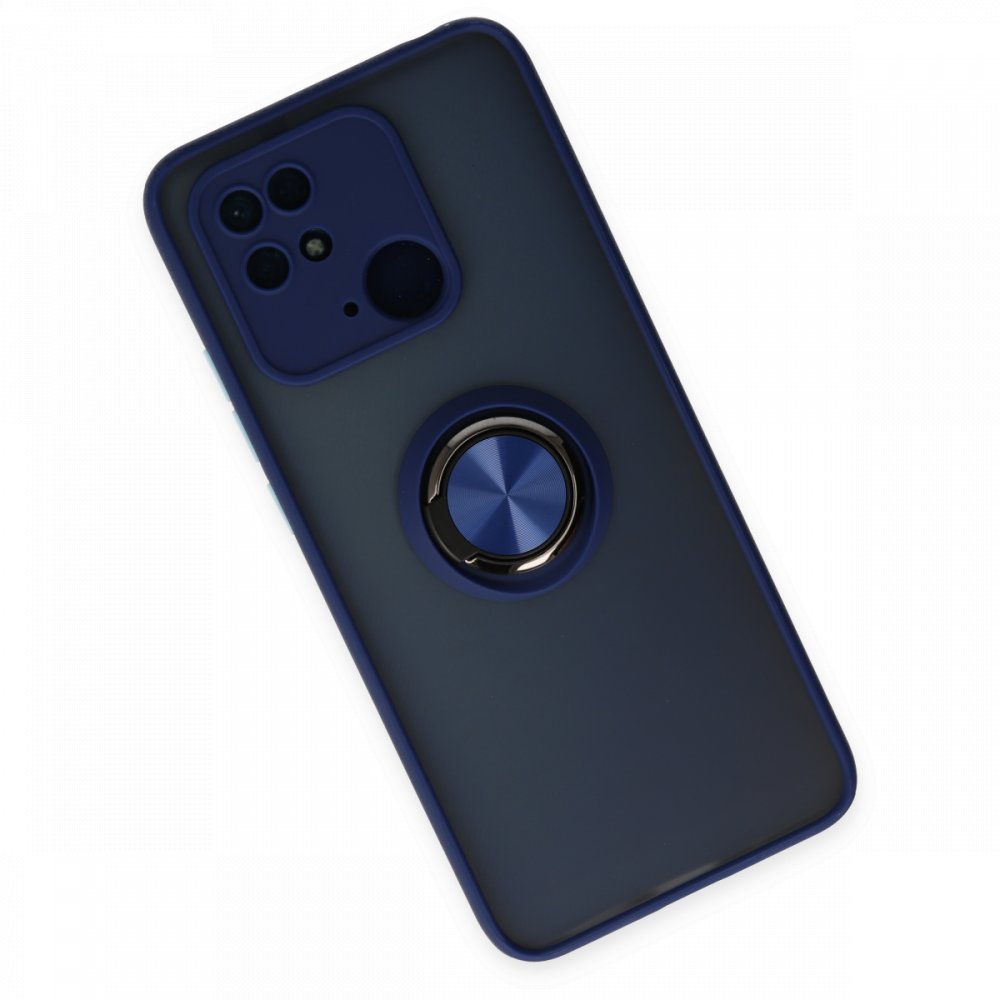 Xiaomi Poco C40 Kılıf Montreal Yüzüklü Silikon Kapak - Lacivert Xiaomi Poco C40 Kılıf Montreal Yüzüklü Silikon Kapak - Lacivert