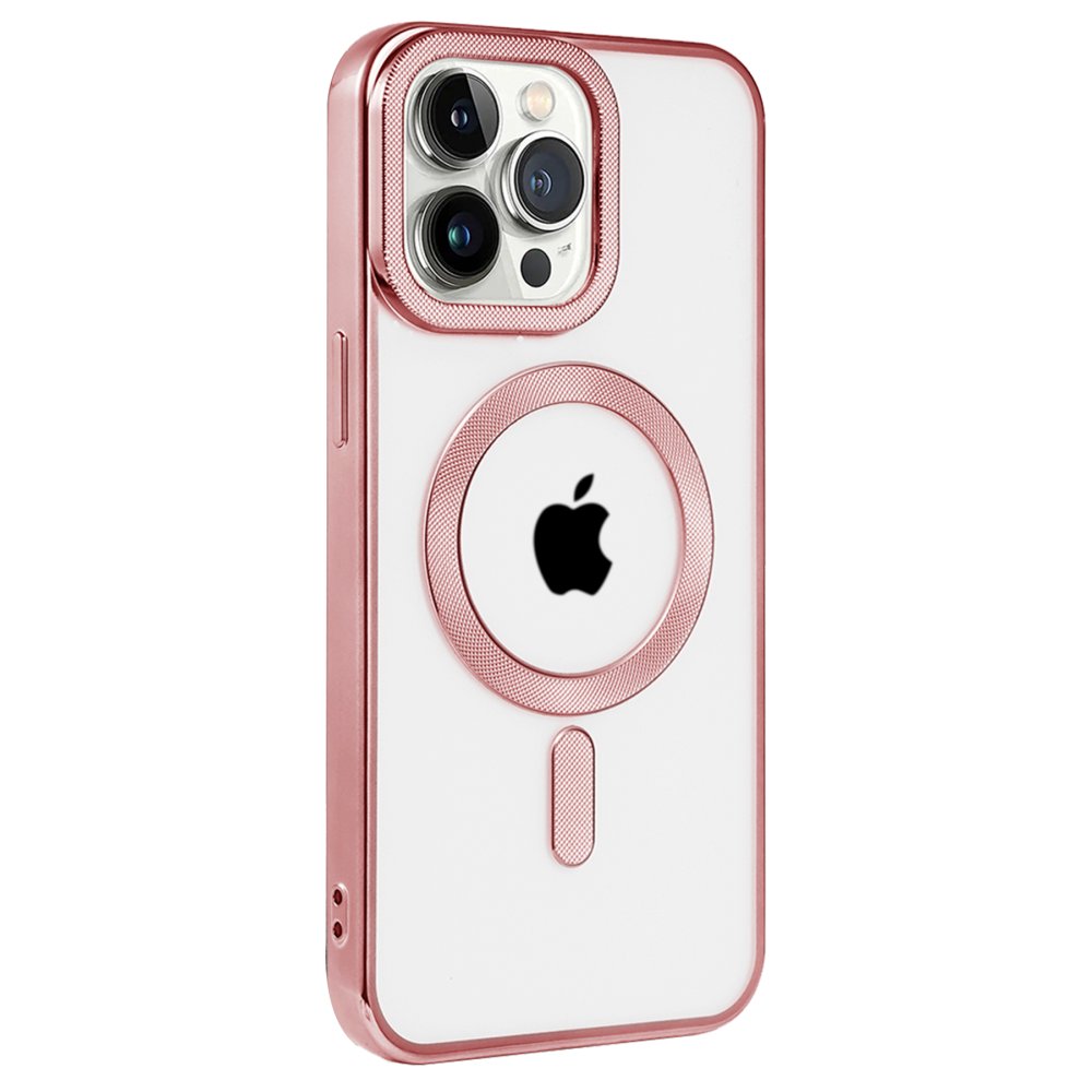iPhone 14 Pro Max Kılıf Kronos Magsafe Kapak - Rose Gold  iPhone 14 Pro Max Kılıf Kronos Magsafe Kapak - Rose Gold