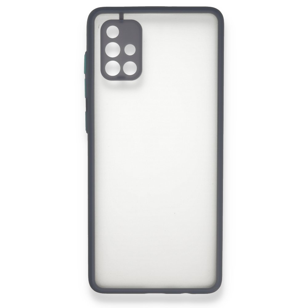  Samsung Galaxy A71 Kılıf Montreal Silikon Kapak - Gri