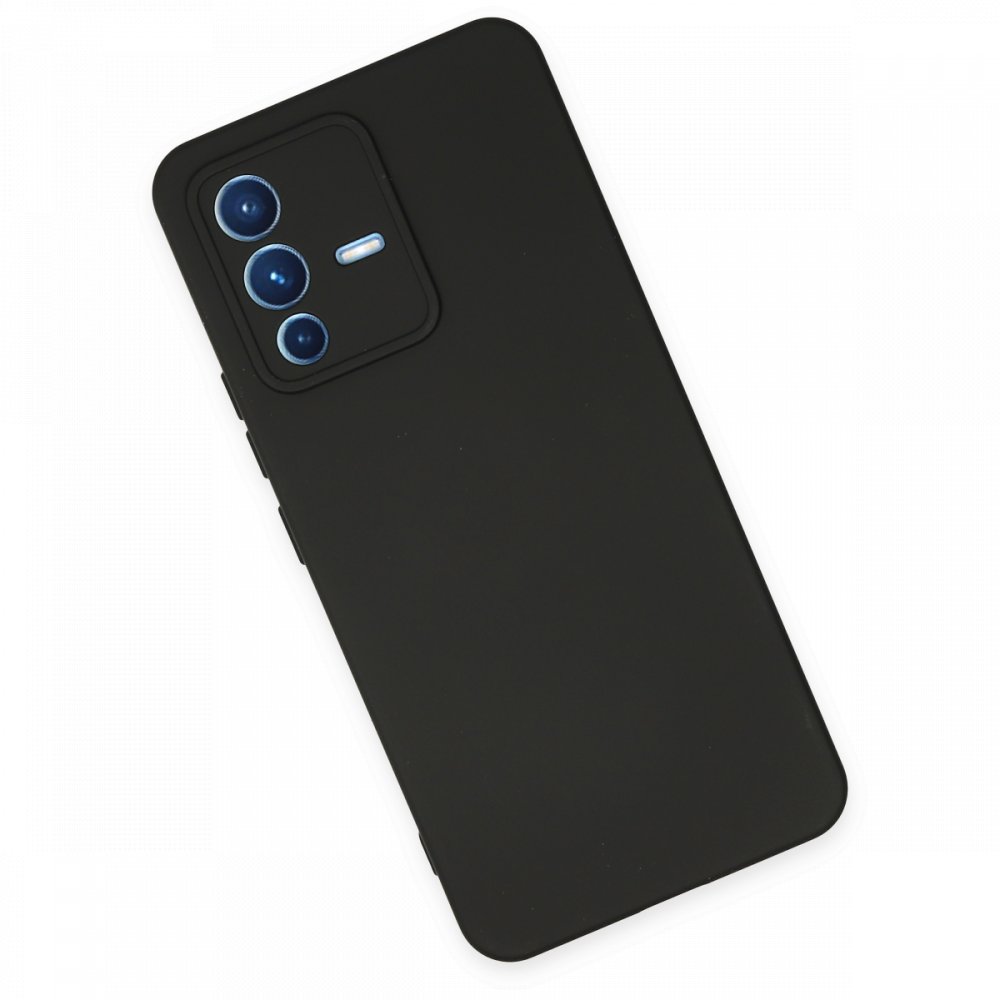 Vivo V23 5G Kılıf Nano içi Kadife Silikon - Siyah Vivo V23 5G Kılıf Nano içi Kadife Silikon - Siyah