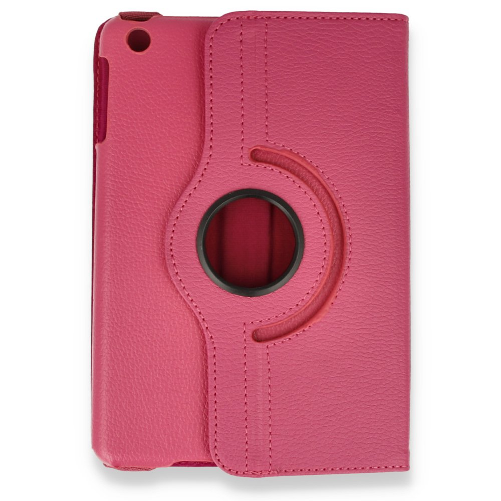 iPad Mini 1 Kılıf 360 Tablet Deri Kılıf - Pembe iPad Mini 1 Kılıf 360 Tablet Deri Kılıf - Pembe