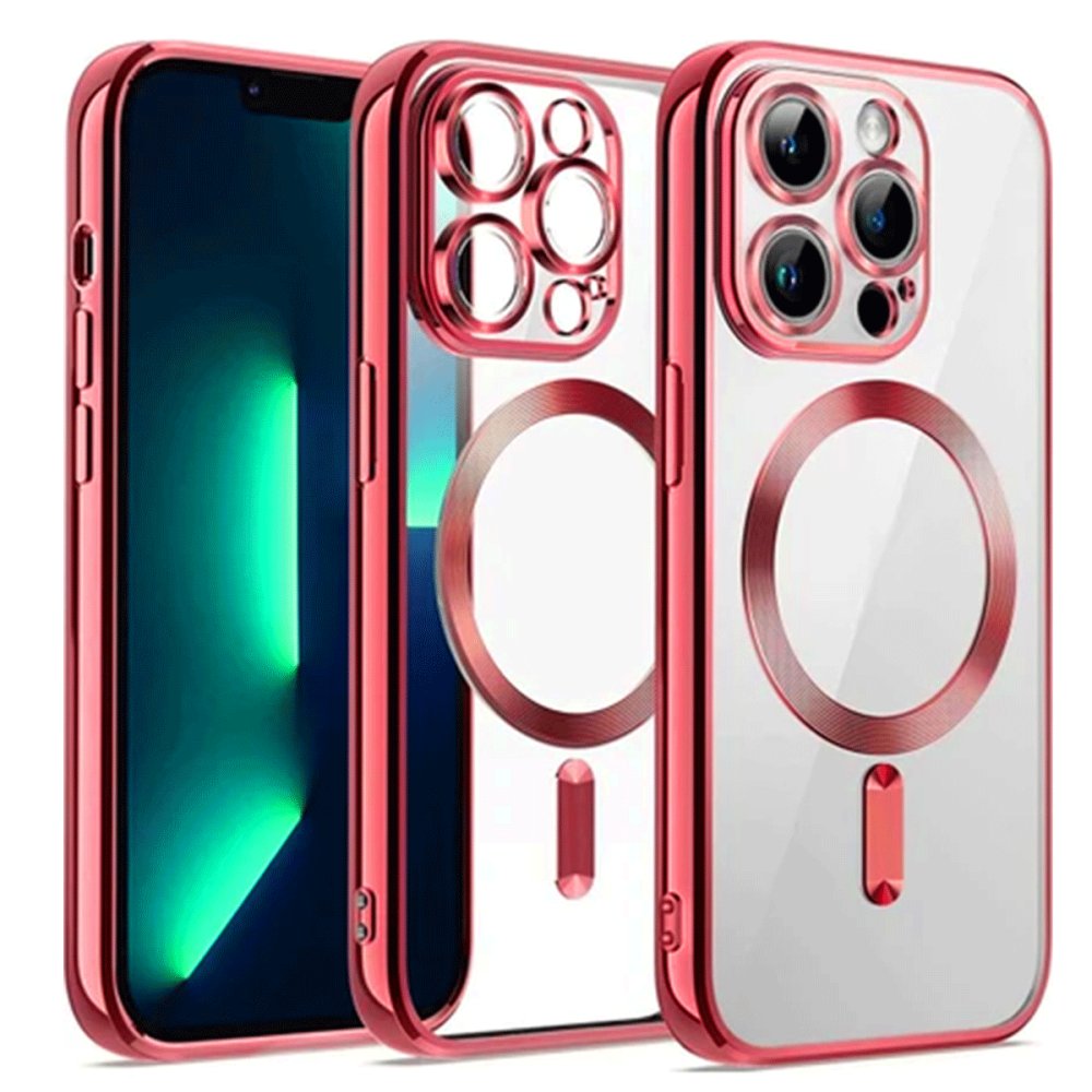  iPhone 12 Pro Kılıf Kross Magneticsafe Kapak - Kırmızı