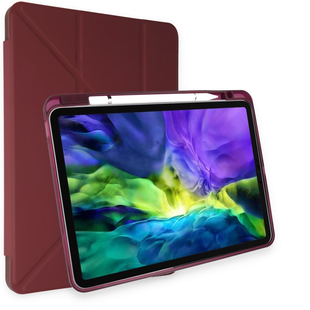  iPad Pro 11 (2024) Kılıf Kalemlikli Mars Tablet Kılıfı - Mor