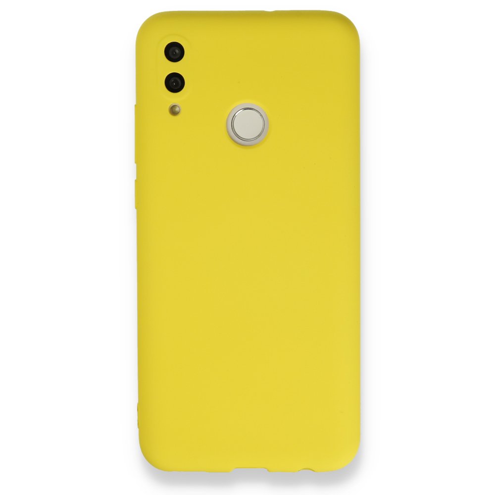 Huawei P Smart 2019 Kılıf Nano içi Kadife Silikon - Sarı  Huawei P Smart 2019 Kılıf Nano içi Kadife Silikon - Sarı