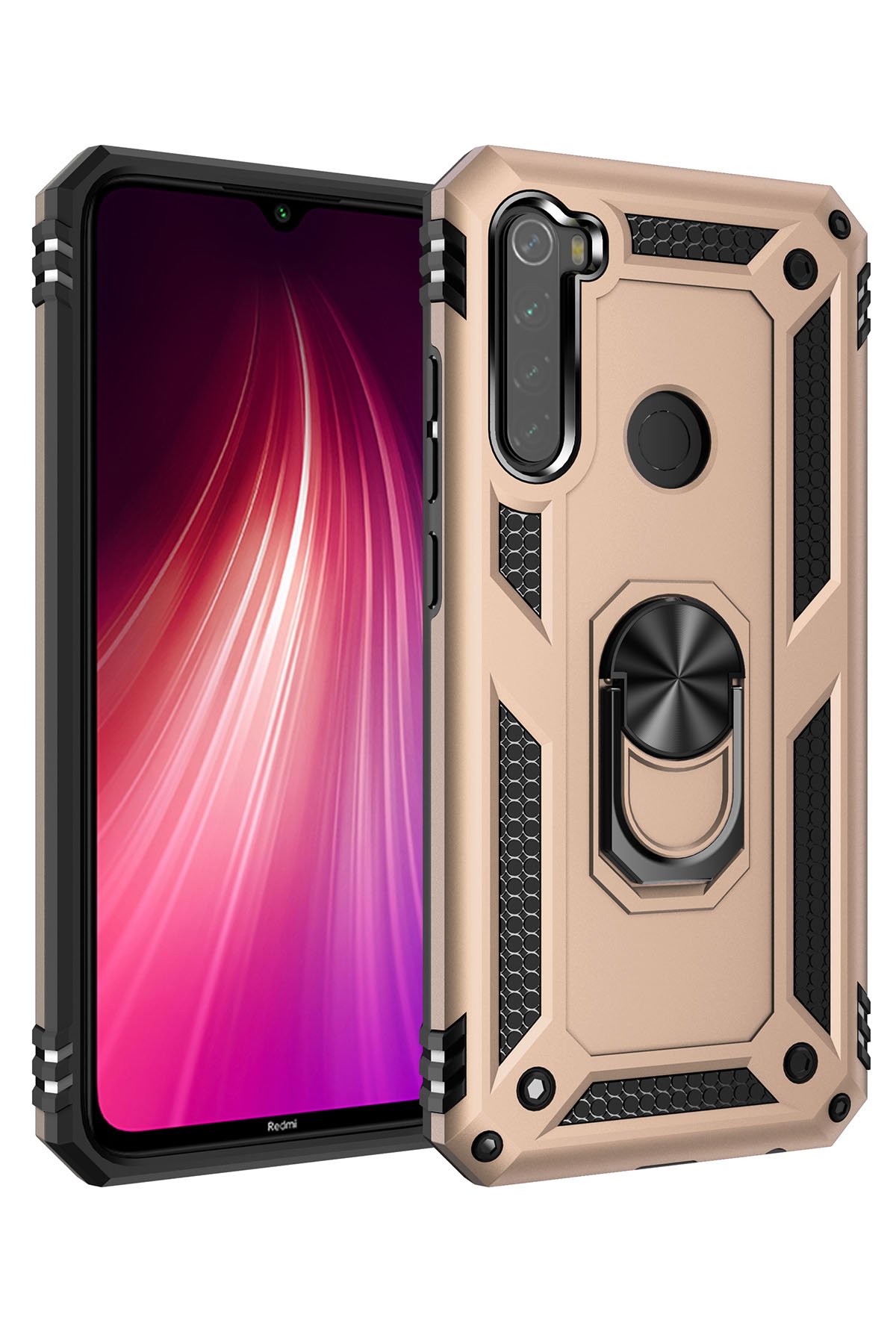 Redmi Note 8 Kılıf Sofya Yüzüklü Silikon Kapak - Gold Redmi Note 8 Kılıf Sofya Yüzüklü Silikon Kapak - Gold