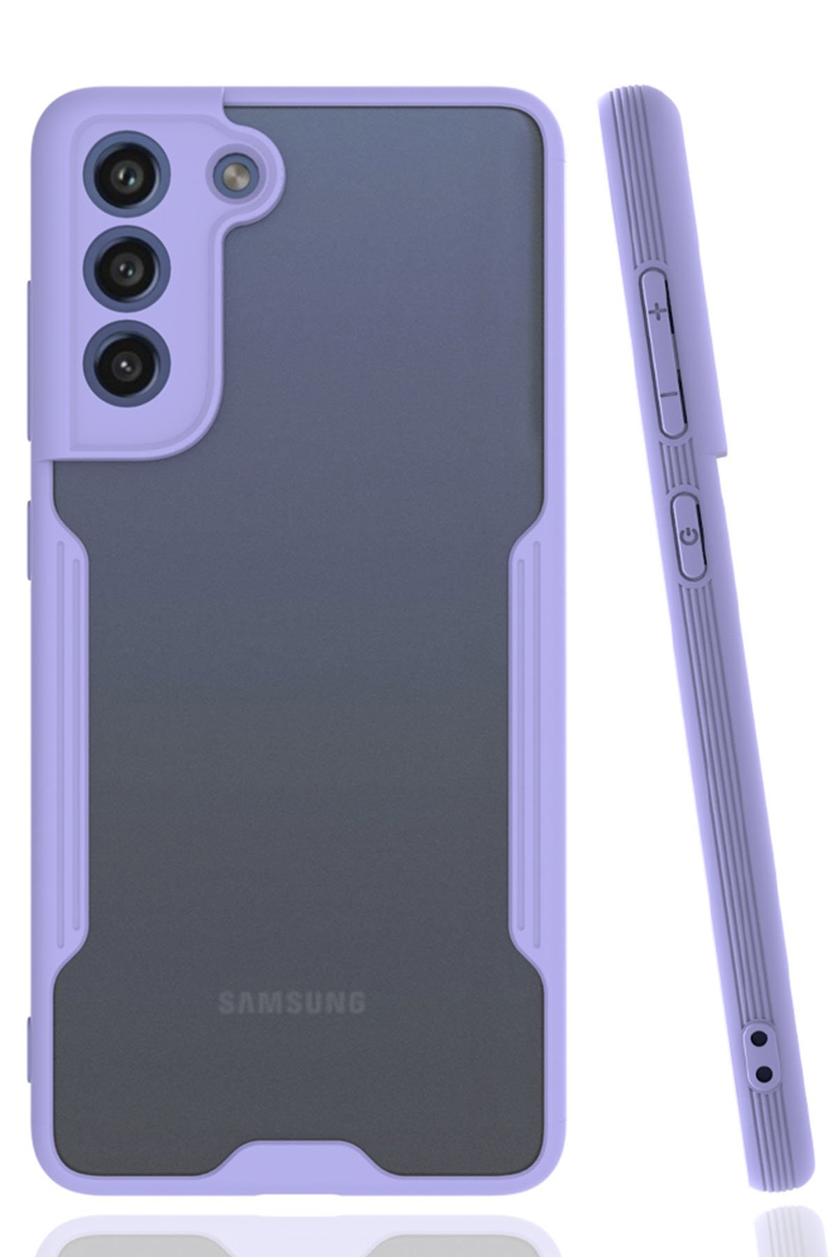  Samsung Galaxy S21 FE Kılıf Platin Silikon - Lila