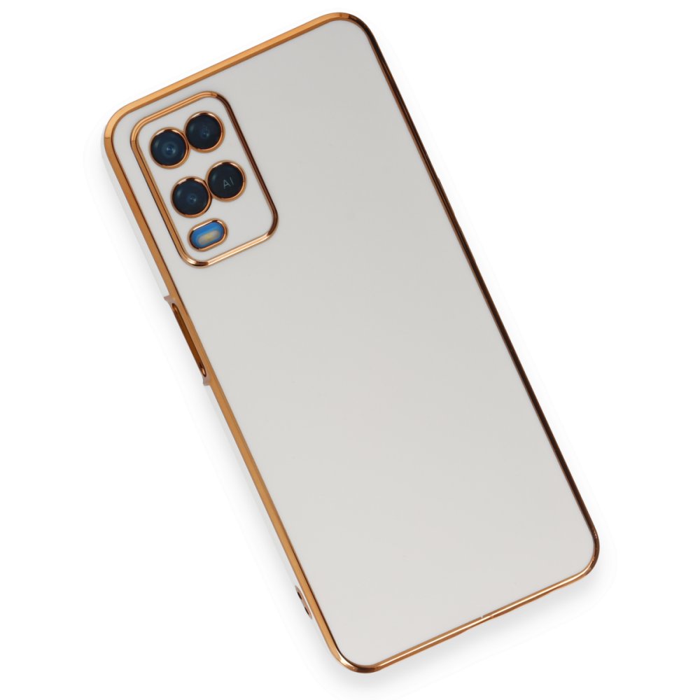 Oppo A54 4G Kılıf Volet Silikon - Beyaz Oppo A54 4G Kılıf Volet Silikon - Beyaz