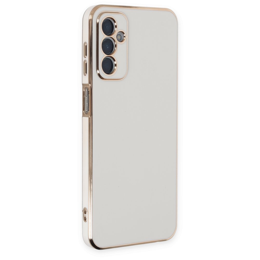  Samsung Galaxy M23 Kılıf Volet Silikon - Beyaz