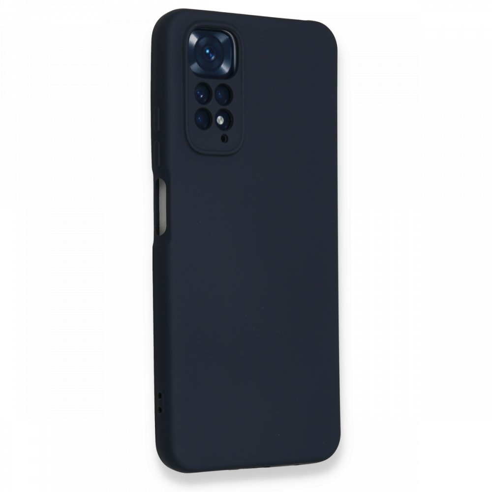 Redmi Note 11S Kılıf Nano içi Kadife Silikon - Lacivert Redmi Note 11S Kılıf Nano içi Kadife Silikon - Lacivert