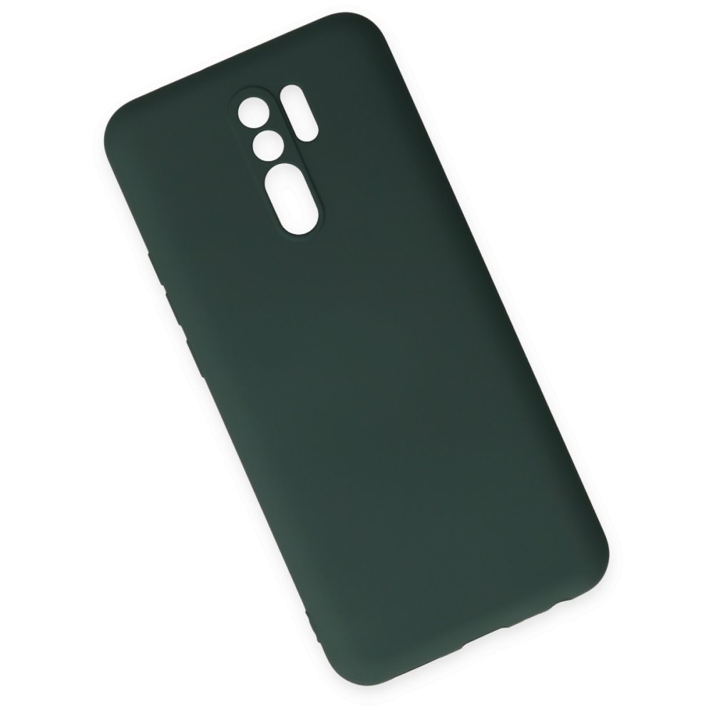 Redmi 9 Kılıf Nano içi Kadife Silikon - Koyu Yeşil Redmi 9 Kılıf Nano içi Kadife Silikon - Koyu Yeşil
