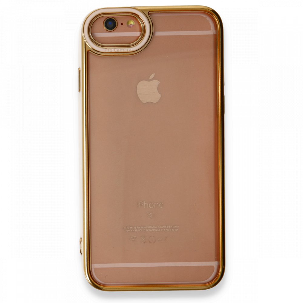  iPhone 6 Kılıf Liva Lens Silikon - Pudra