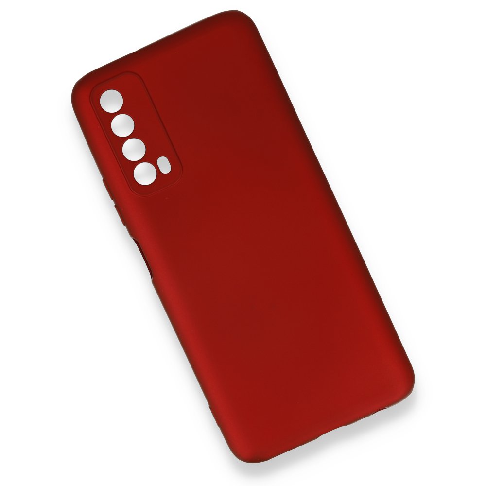 Huawei P Smart 2021 Kılıf First Silikon - Bordo  Huawei P Smart 2021 Kılıf First Silikon - Bordo