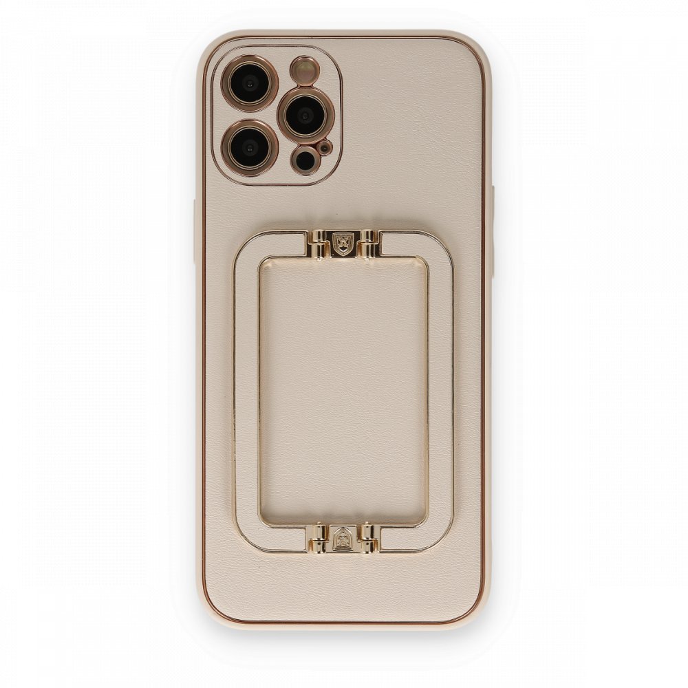  iPhone 12 Pro Kılıf Coco Elit Kapak - Gold