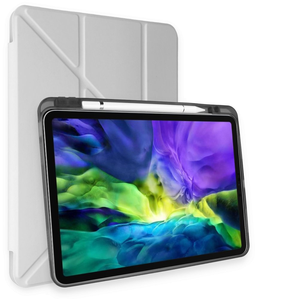 iPad Pro 11 (2018) Kılıf Kalemlikli Mars Tablet Kılıfı - Gri iPad Pro 11 (2018) Kılıf Kalemlikli Mars Tablet Kılıfı - Gri