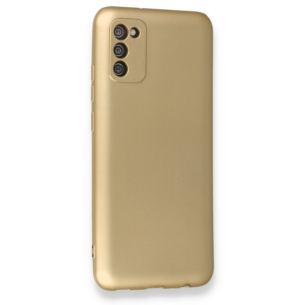  Samsung Galaxy A02S Kılıf First Silikon - Gold