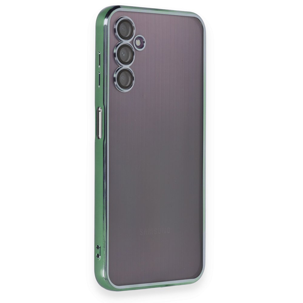  Samsung Galaxy A14 4G Kılıf Razer Lensli Silikon - Yeşil