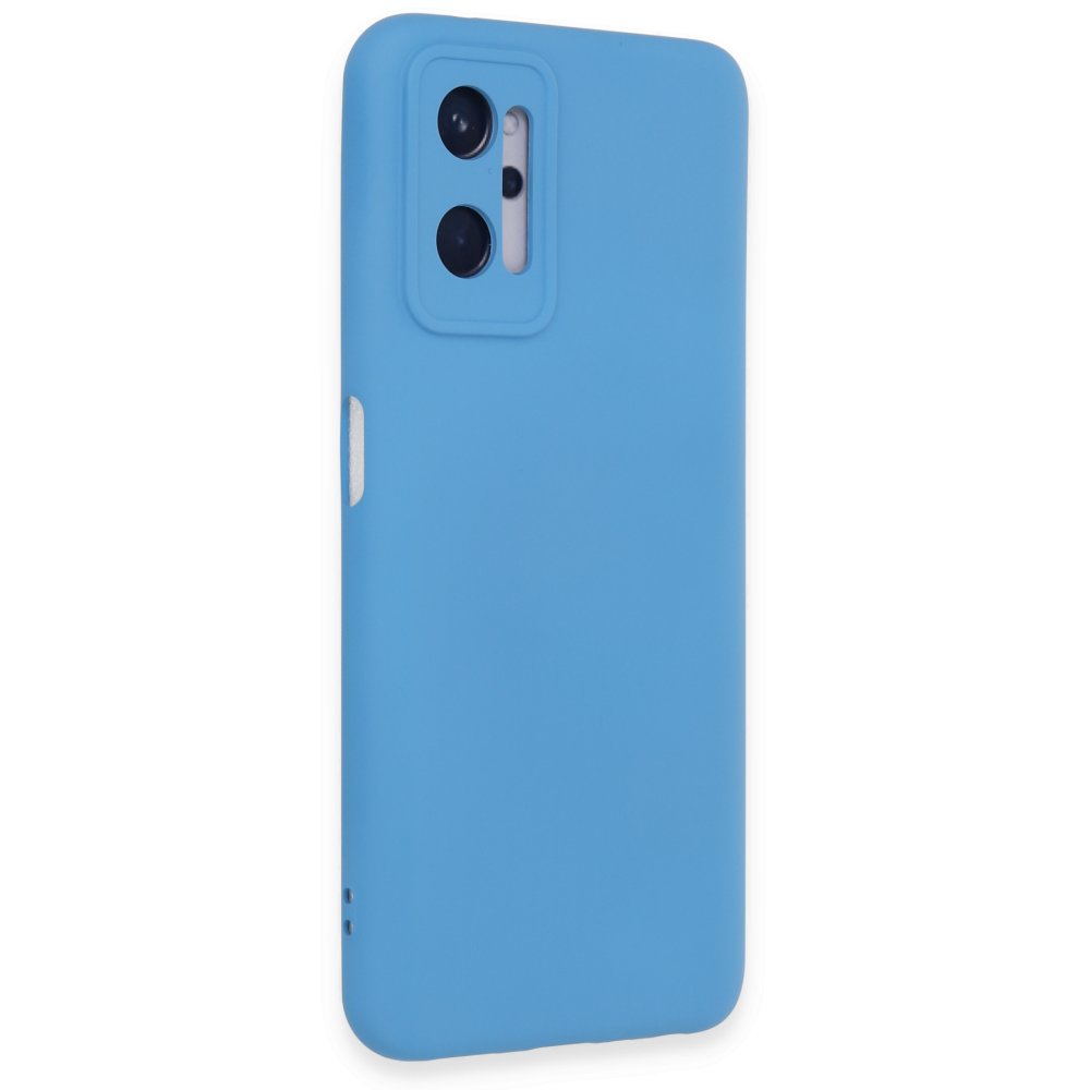  Realme 9i 4G Kılıf Nano içi Kadife Silikon - Mavi