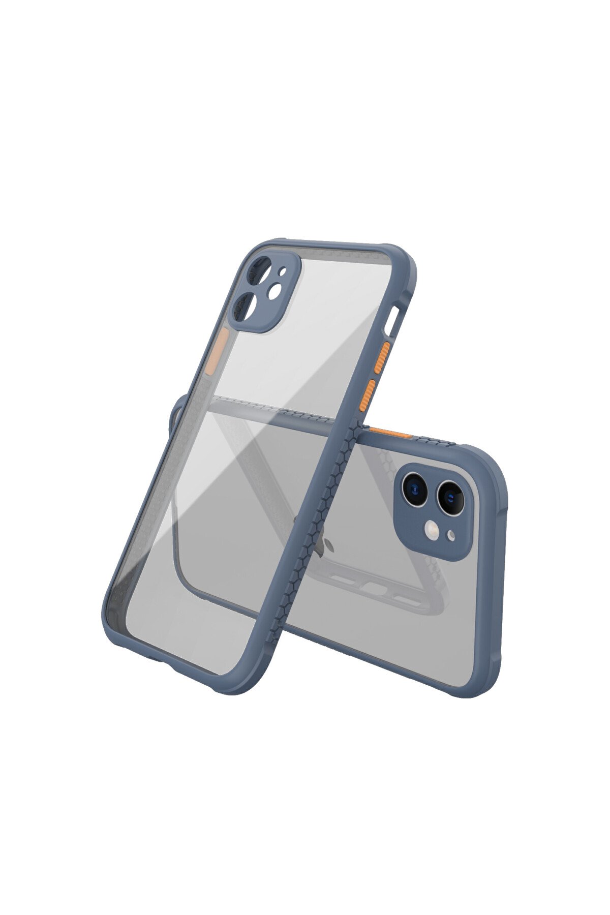  iPhone 12 Mini Kılıf Miami Şeffaf Silikon - Gri