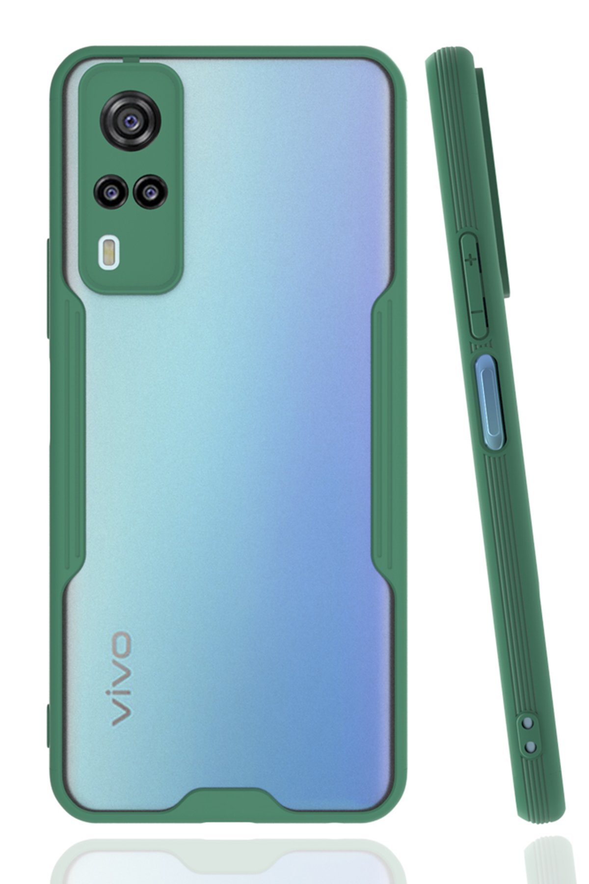  Vivo Y51 Kılıf Platin Silikon - Yeşil