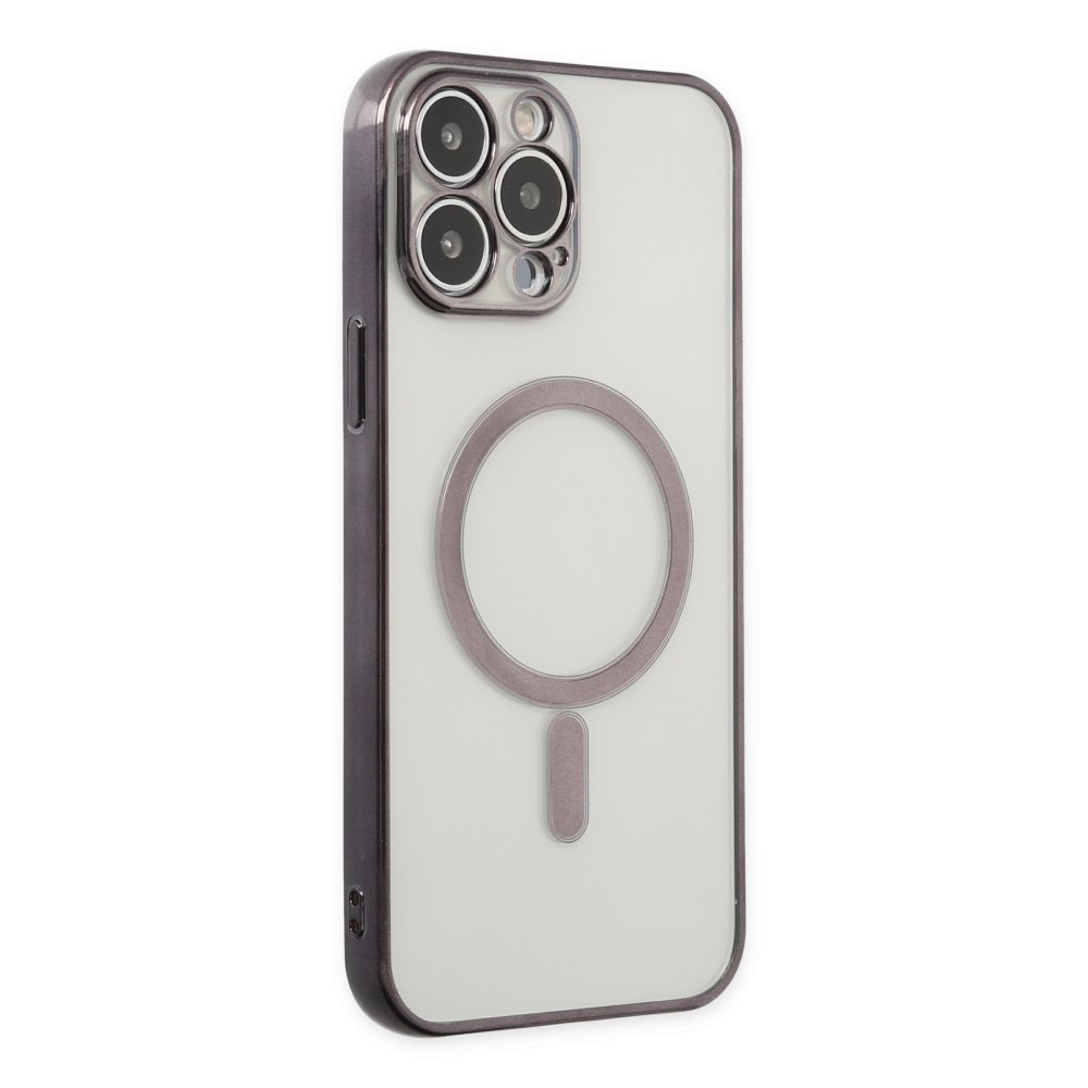  iPhone 14 Pro Kılıf Magneticsafe Lazer Silikon - Siyah
