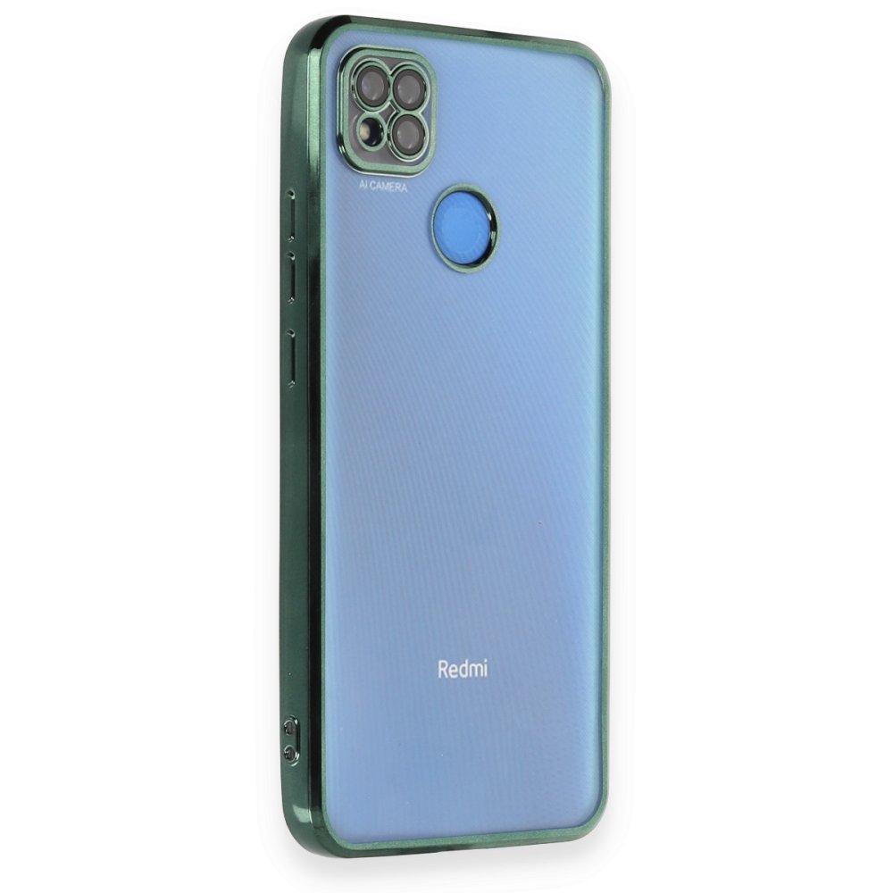 Redmi 9C Kılıf Razer Lensli Silikon - Yeşil