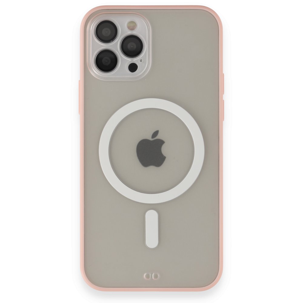  iPhone 12 Pro Kılıf Grand Magneticsafe Kapak - Pembe