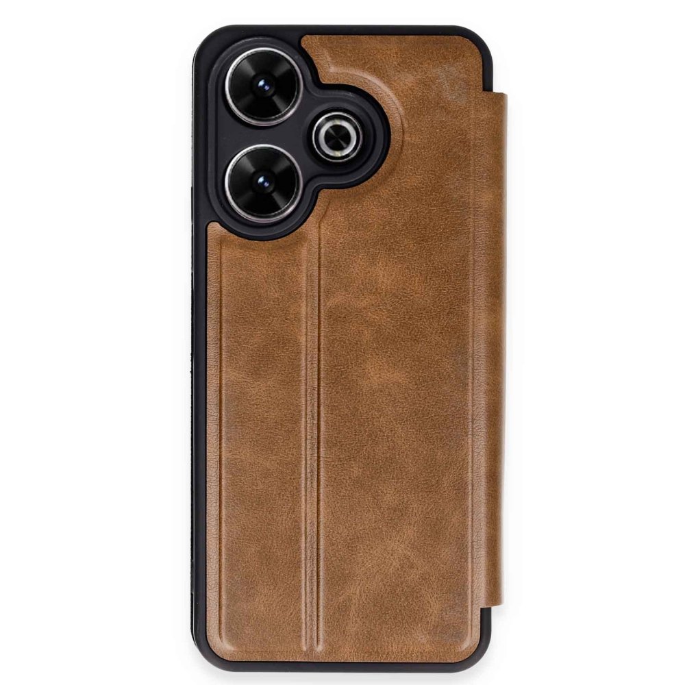 Redmi 13 4G Kılıf Flip Cover - Taba