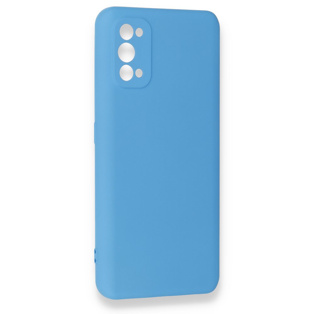 Realme 7 Pro Kılıf Nano içi Kadife Silikon - Mavi  Realme 7 Pro Kılıf Nano içi Kadife Silikon - Mavi