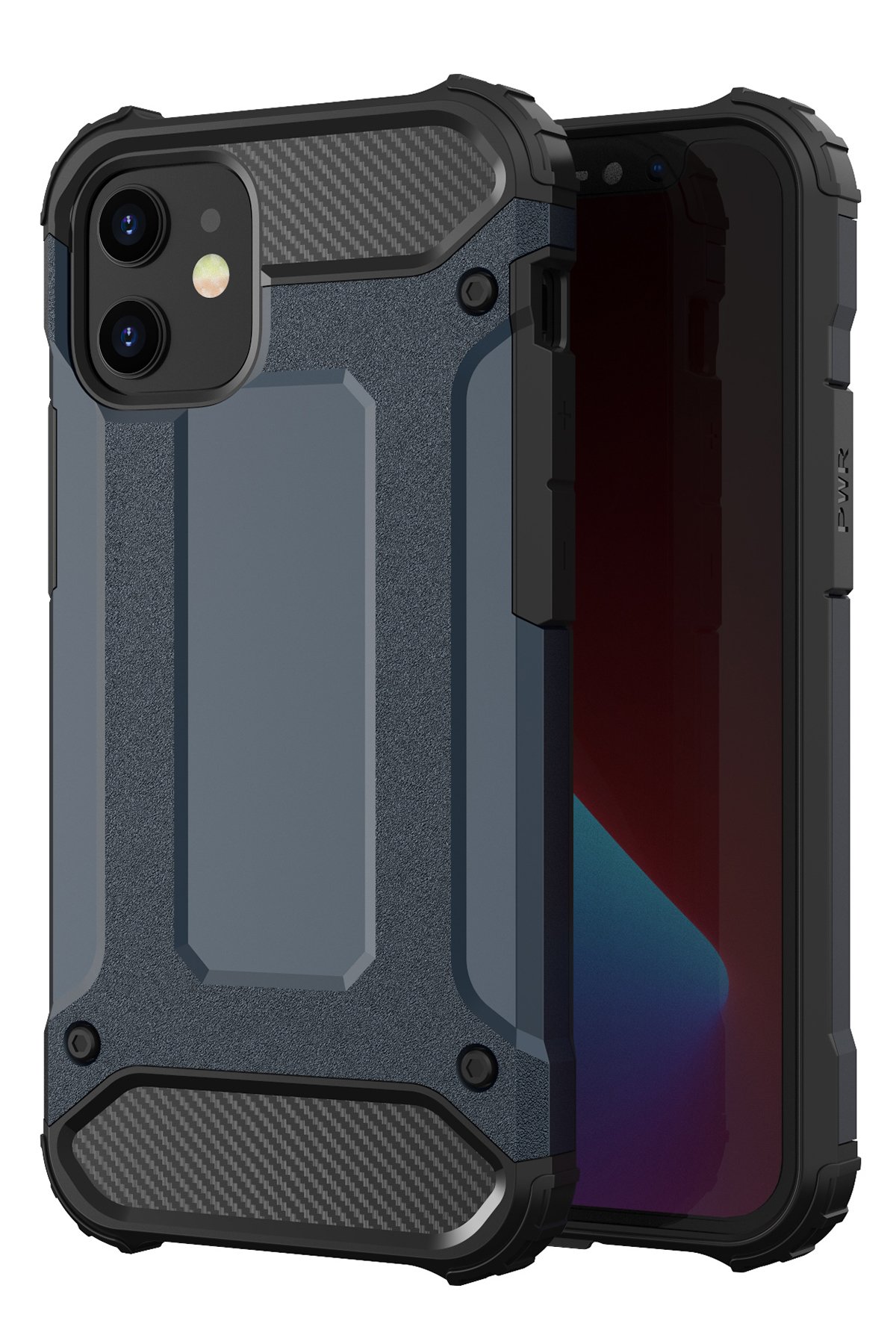  iPhone 12 Mini Kılıf Tank Silikon Kapak - Lacivert