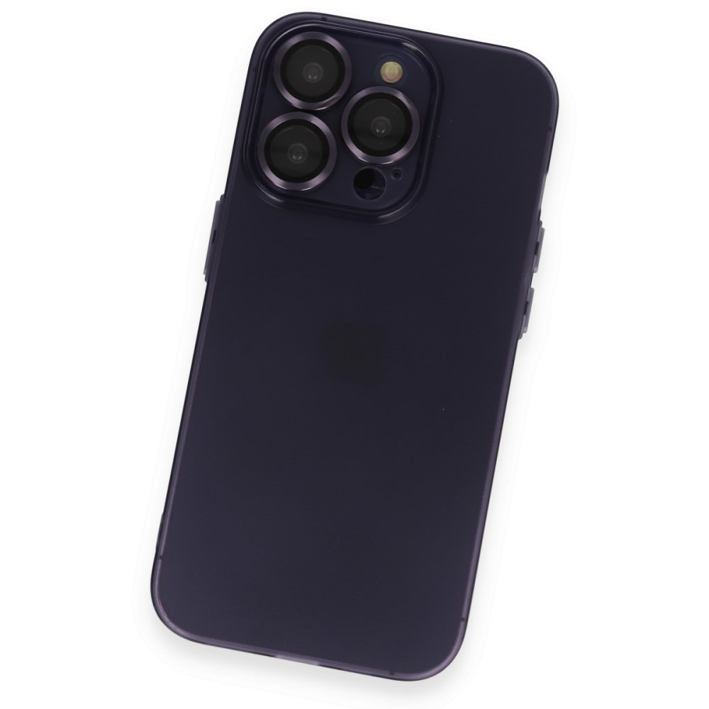 iPhone 14 Pro Max Kılıf Luko Lens Silikon - Derin Mor  iPhone 14 Pro Max Kılıf Luko Lens Silikon - Derin Mor