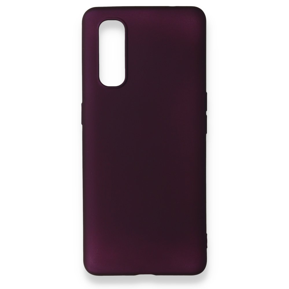  Oppo Find X2 Kılıf First Silikon - Mürdüm