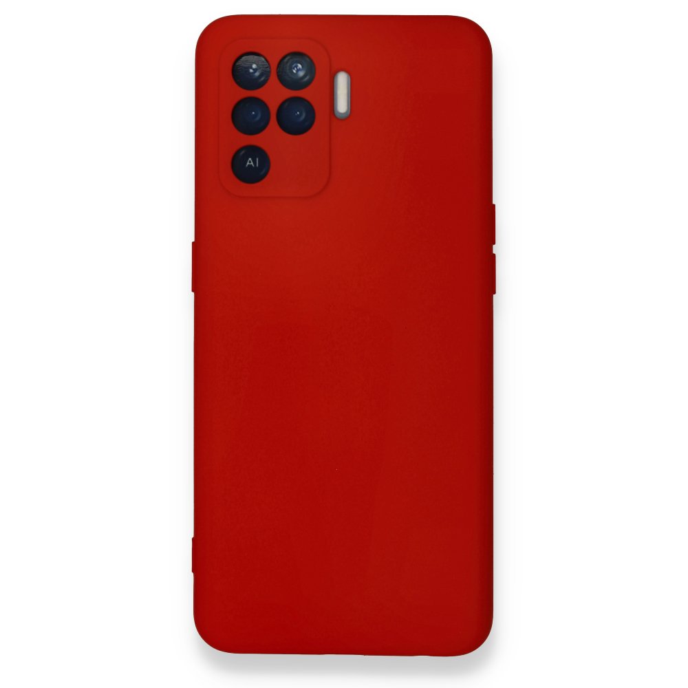  Oppo Reno 5 Lite Kılıf Nano içi Kadife Silikon - Kırmızı