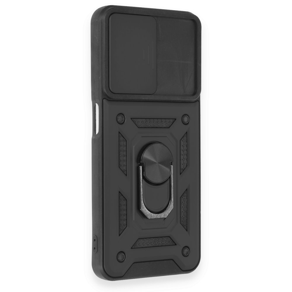 Realme C35 Kılıf Pars Lens Yüzüklü Silikon - Siyah  Realme C35 Kılıf Pars Lens Yüzüklü Silikon - Siyah