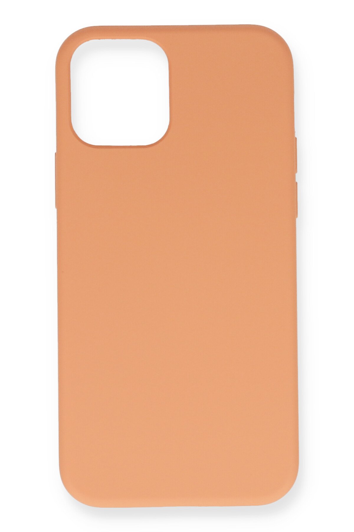  iPhone 12 Pro Max Kılıf Nano içi Kadife Silikon - Turuncu