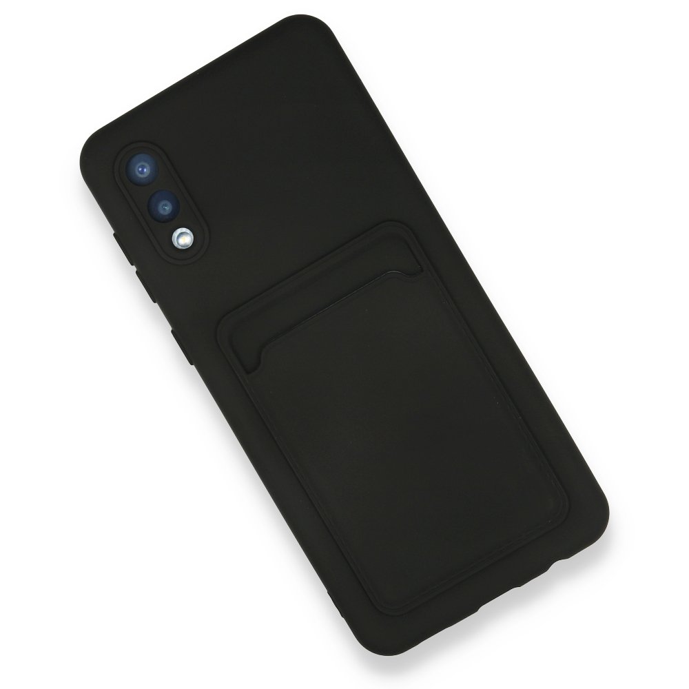  Samsung Galaxy A02 Kılıf Kelvin Kartvizitli Silikon - Siyah