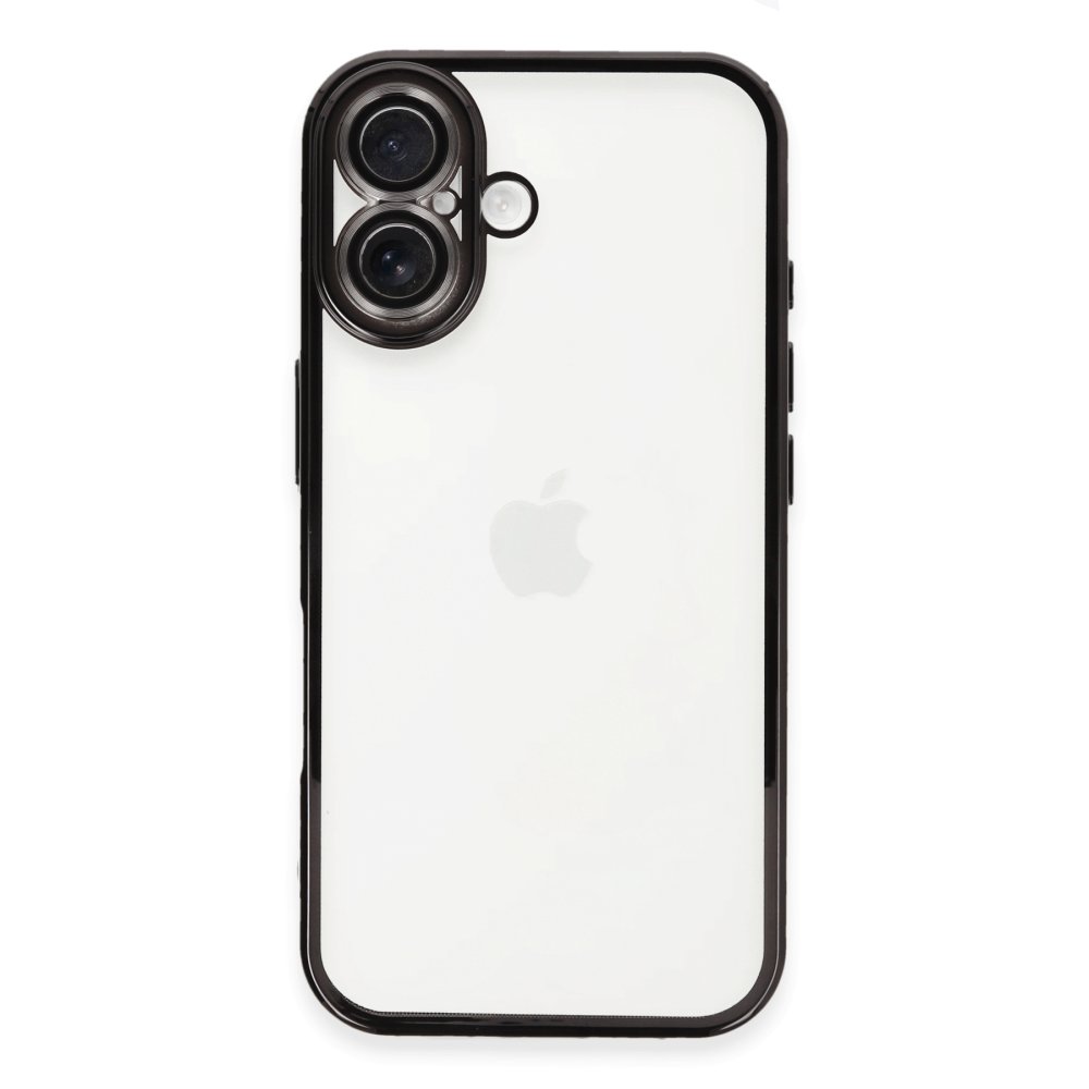  iPhone 16 Kılıf Razer Lensli Silikon - Siyah