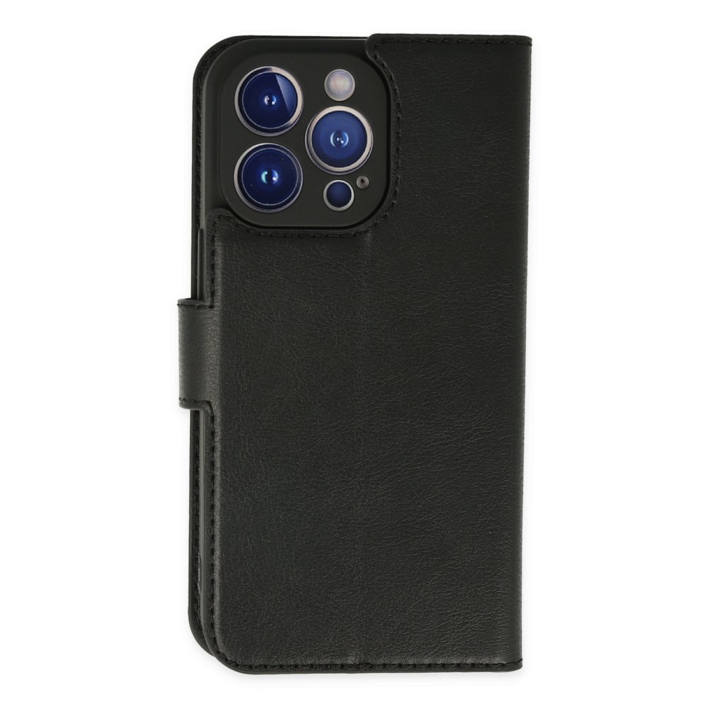  iPhone 14 Pro Kılıf Trend S Plus Kapaklı Kılıf - Siyah