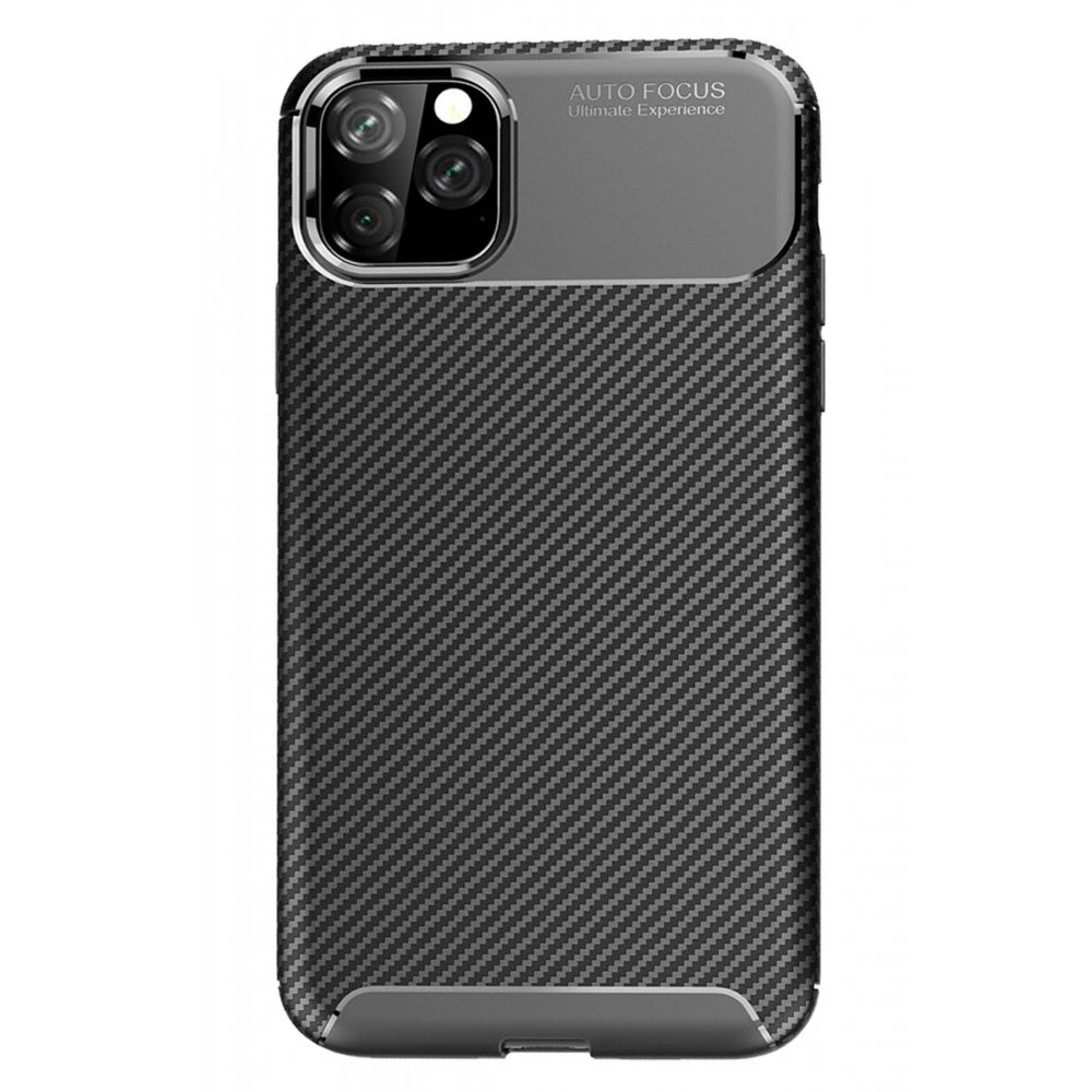  iPhone 11 Pro Kılıf Auto Focus Karbon Kapak - Siyah
