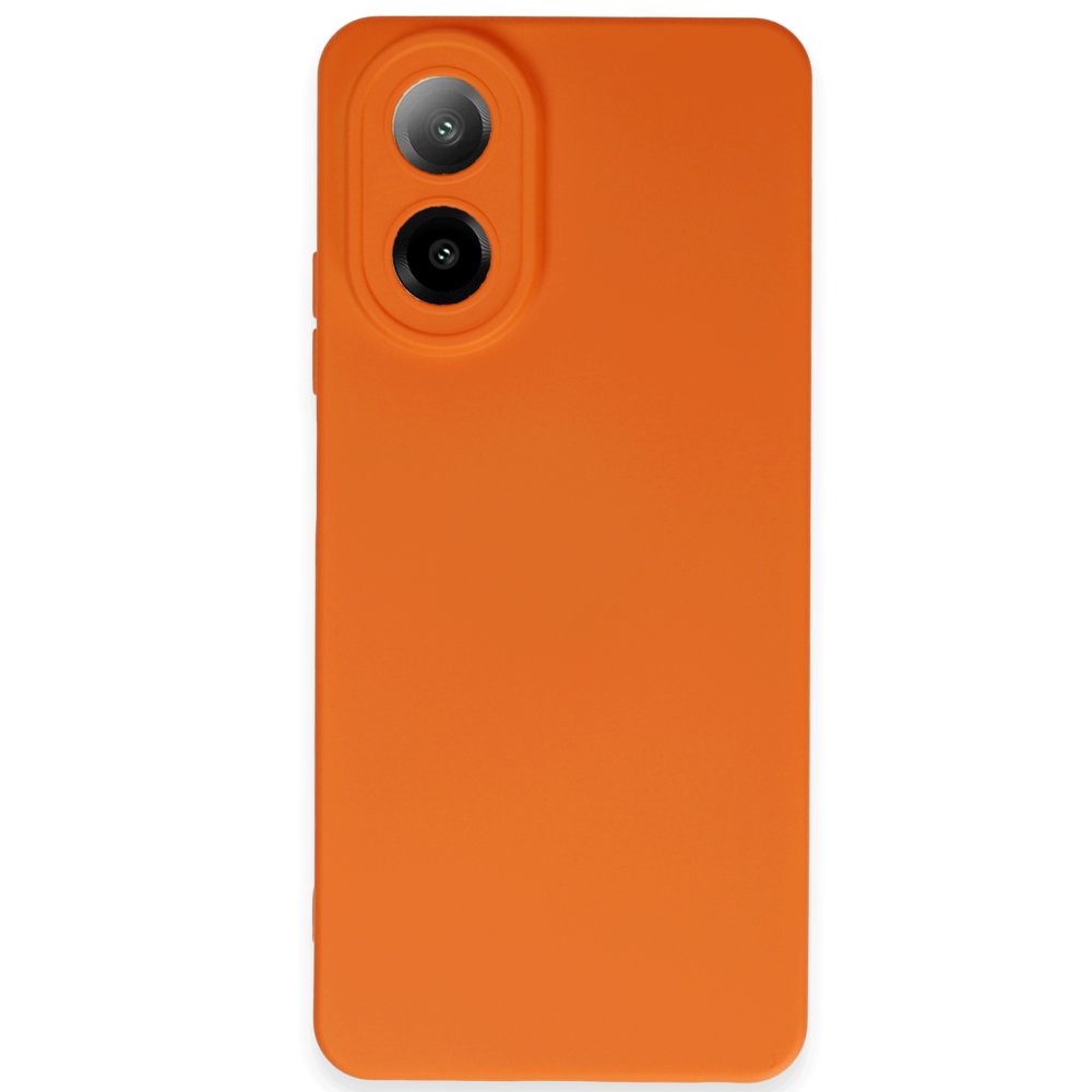 Oppo A38 Kılıf Nano içi Kadife Silikon - Turuncu Oppo A38 Kılıf Nano içi Kadife Silikon - Turuncu