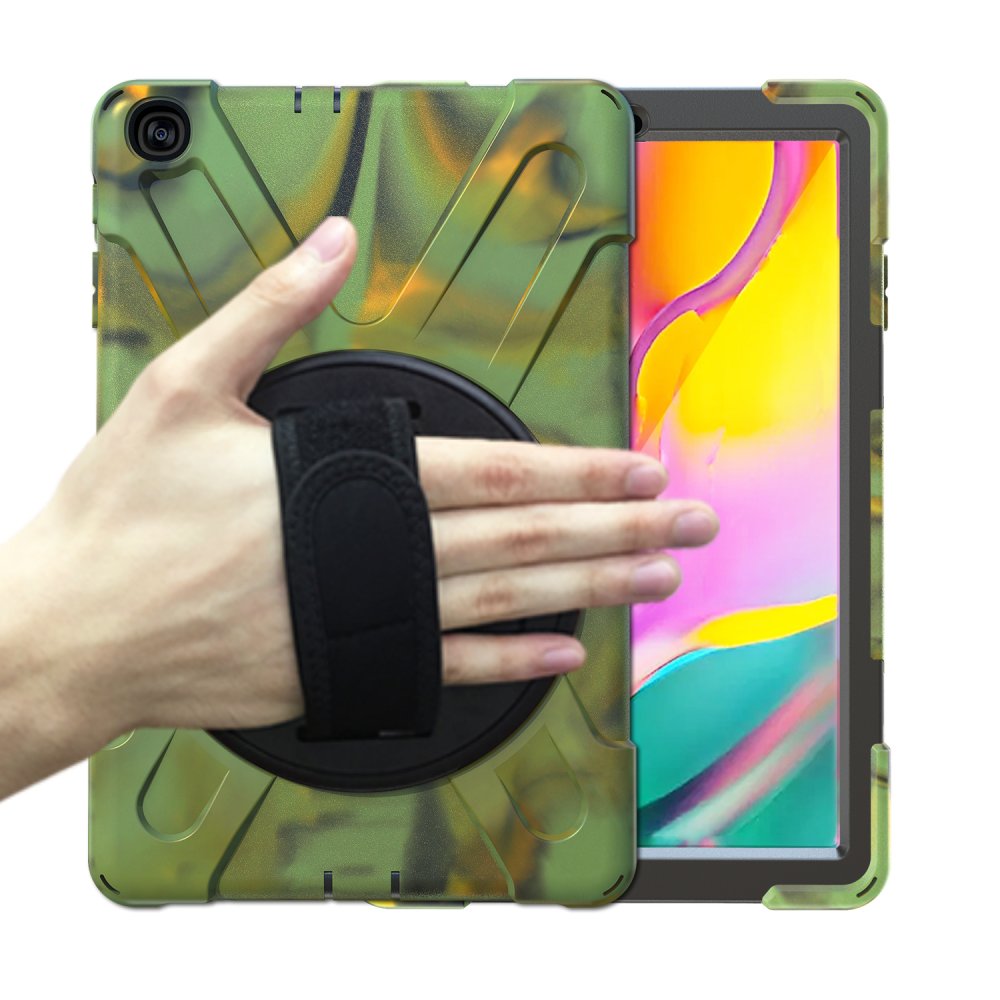  Samsung Galaxy T510 Tab A 10.1 Kılıf Amazing Tablet Kapak - Kamuflaj