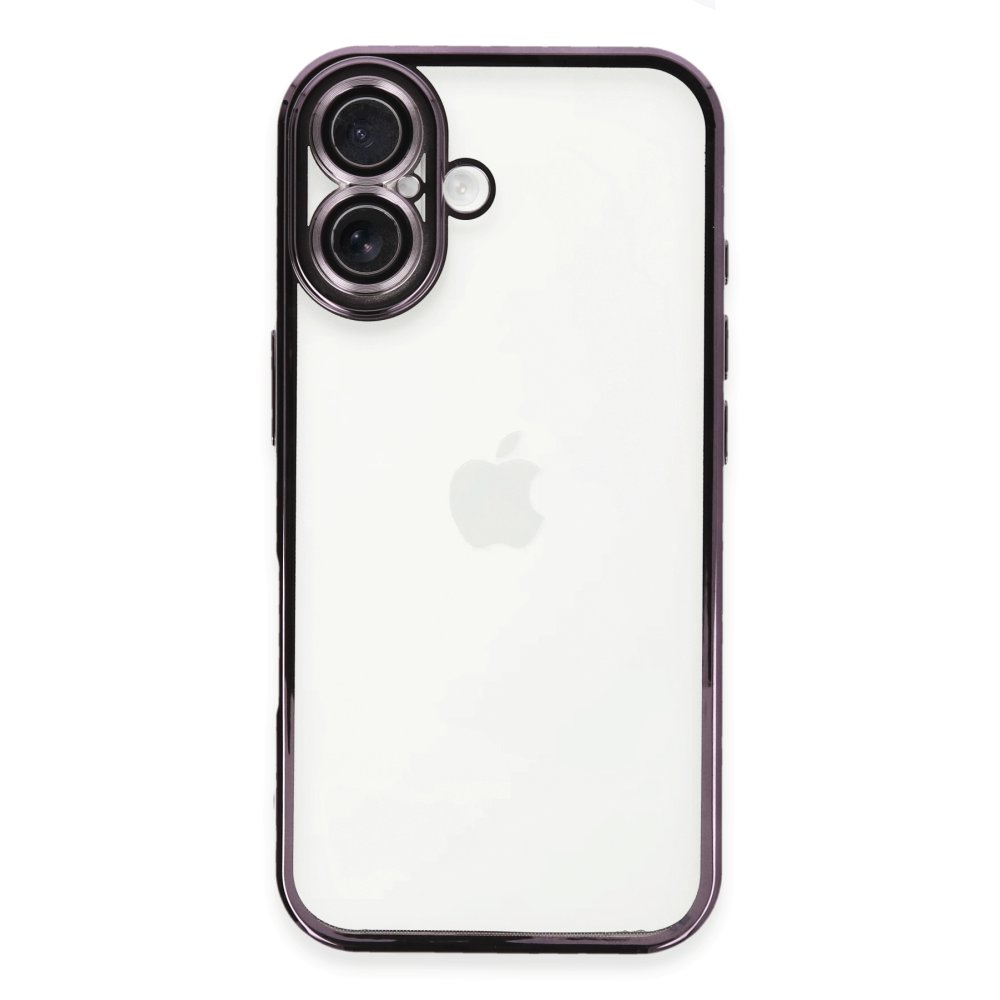  iPhone 16 Plus Kılıf Razer Lensli Silikon - Mor