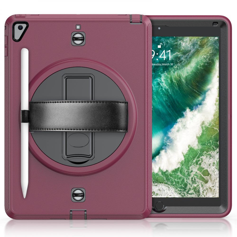  iPad 9.7 (2017) Kılıf Strap-C Otterbox Tablet Kapak - Mürdüm