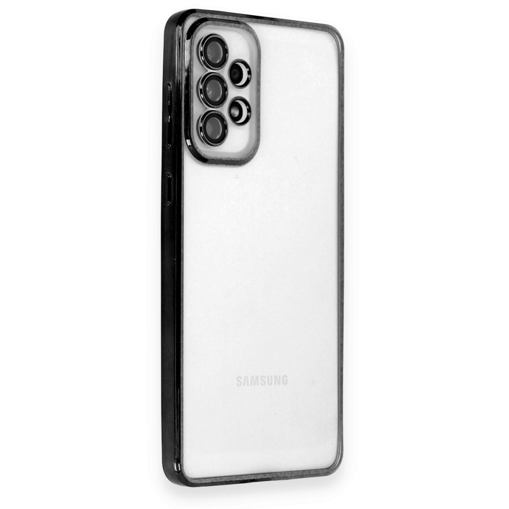  Samsung Galaxy A53 5G Kılıf Razer Lensli Silikon - Siyah