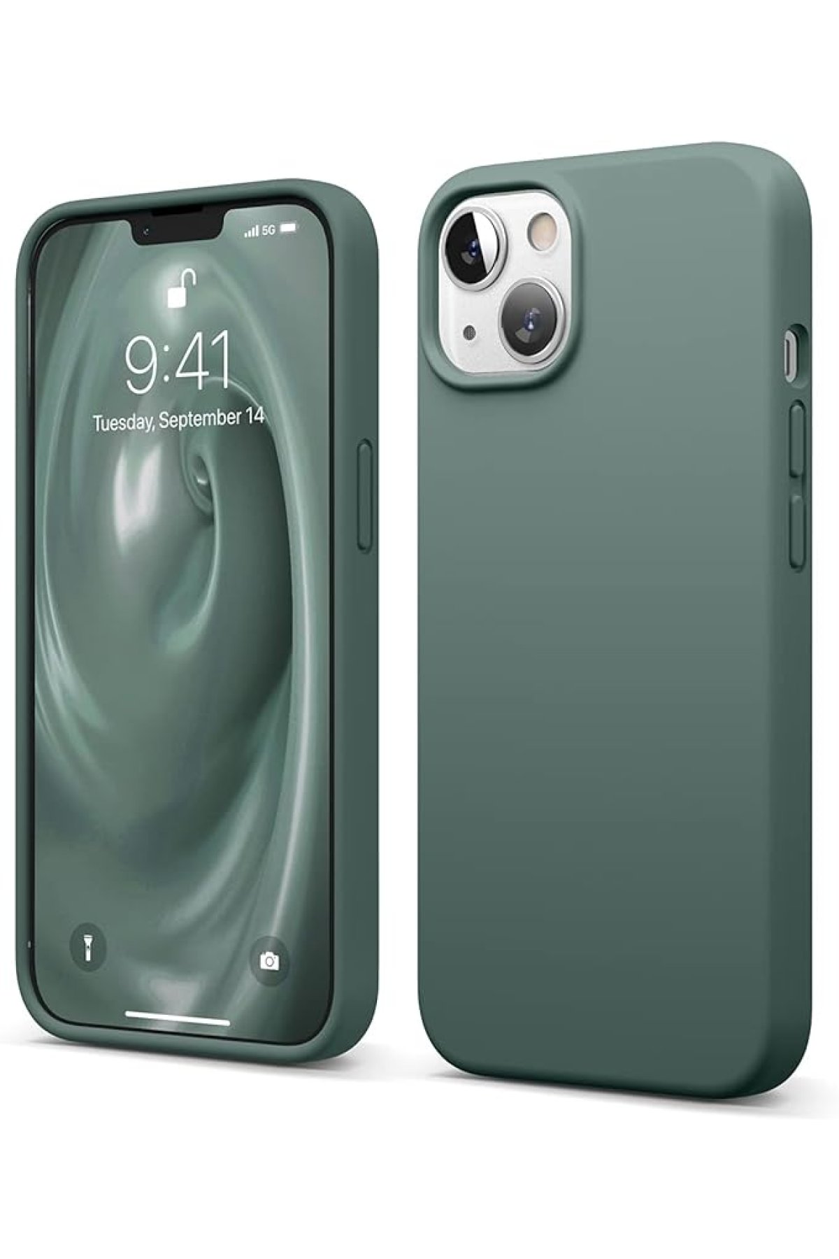  iPhone 13 Kılıf First Silikon - Koyu Yeşil