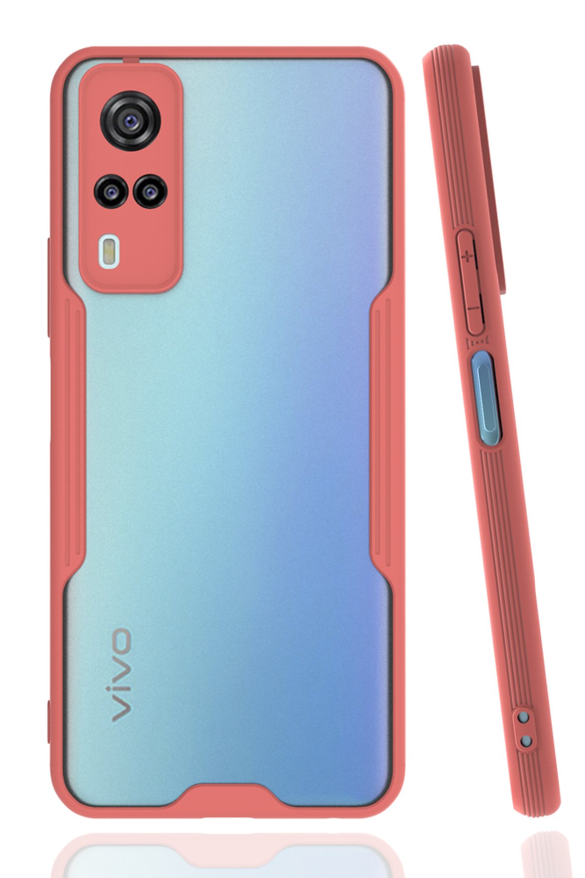  Vivo Y51 Kılıf Platin Silikon - Pembe